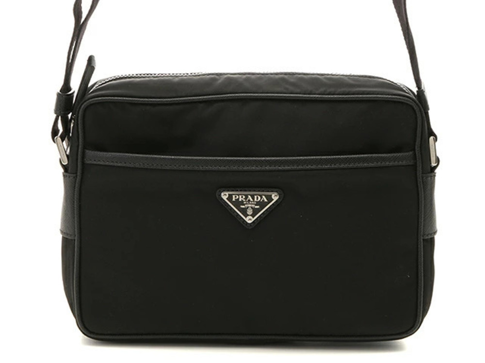 Prada Bag Shoulder Hobo Black Saffiano Leather